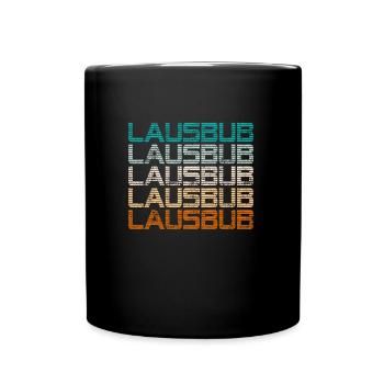 Vintage Lausbube Trachtenshirt Lausbub - Tasse einfarbig - Schwarz - Vorne