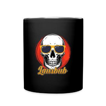 Trachtenshirt Lausbub Lausbube Bayern - Tasse einfarbig - Schwarz - Vorne