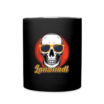 Trachtenshirt Lausmadl Lausmädchen Bayern - Tasse einfarbig - Schwarz - Vorne
