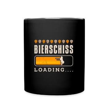 Bierschiss loading - Tasse einfarbig - Schwarz - Vorne