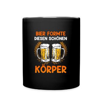 Bier formte diesen schönen Körper Bayern Herren - Tasse einfarbig - Schwarz - Vorne