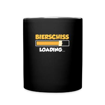 Bierschiss loading - Tasse einfarbig - Schwarz - Vorne