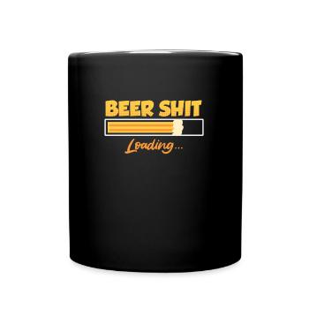 Bierschiss loading - Tasse einfarbig - Schwarz - Vorne
