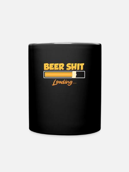 Bierschiss loading - Tasse einfarbig - Schwarz