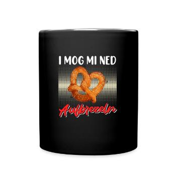 I mog mi ned aufbrezeln Damen Trachtenshirt - Tasse einfarbig - Schwarz - Vorne
