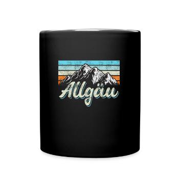 Allgäu - Tasse einfarbig - Schwarz - Vorne