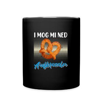 I mog mi ned aufbrezeln Damen Trachtenshirt - Tasse einfarbig - Schwarz - Vorne