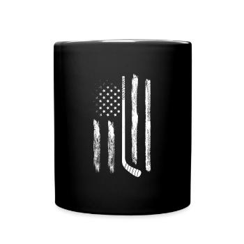 Bâtons de hockey sur glace des États-Unis - Mug uni - noir - Devant