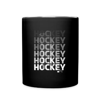 Hockey Hockey - Tasse einfarbig - Schwarz - Vorne
