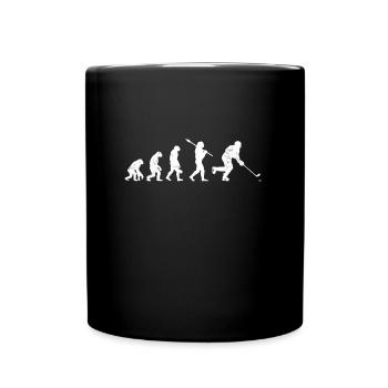Eishockey Spieler Evolution - Tasse einfarbig - Schwarz - Vorne