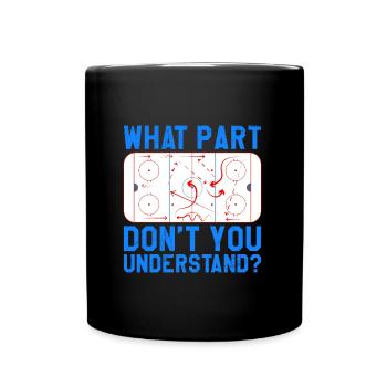 Ice Hockey Game Tactics Hockey Coach Team - Full Colour Mug - black - Front