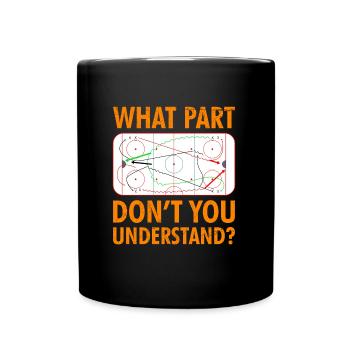 Ice Hockey Game Tactics Hockey Coach Team - Full Colour Mug - black - Front