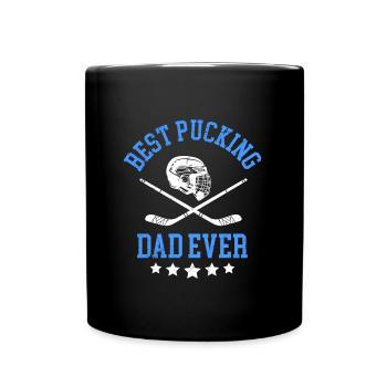 Best pucking dad ever Bester Hockey Papa - Full Colour Mug - black - Front