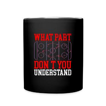 Ice Hockey Game Tactics Hockey Coach Team - Full Colour Mug - black - Front