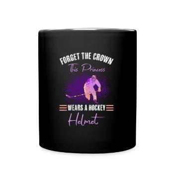 Le hockey sur glace oublie que la princesse héritière porte un casque - Mug uni - noir - Devant