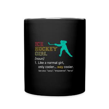 Définition Hockey Filles - Mug uni - noir - Devant