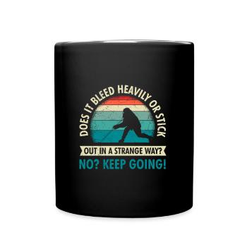 Ice hockey is only stopped when it bleeds - Full Colour Mug - black - Front