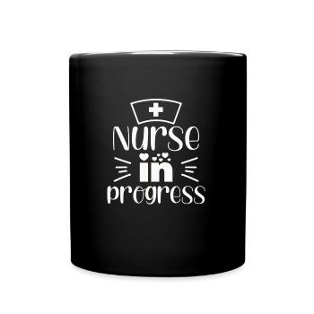 Nurse in Progress - Full Colour Mug - black - Front
