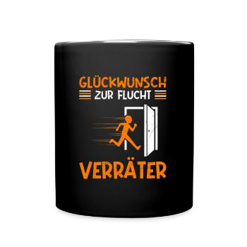 Glückwunsch neuer Job Jobwechsel Arbeit Kollege - Tasse einfarbig - Schwarz - Vorne