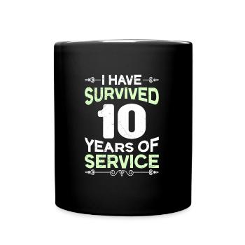 Service anniversary 10 years of service - Full Colour Mug - black - Front