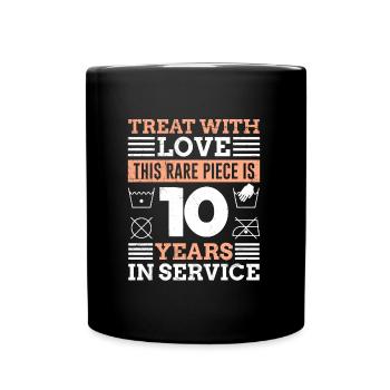 10 years of service 10 years of service - Full Colour Mug - black - Front