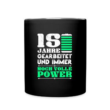 Dienstjubiläum 15 Jahre Firmenjubiläum - Tasse einfarbig - Schwarz - Vorne