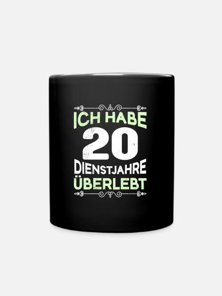 Dienstjubiläum 20 Jahre Arbeit Firmenjubiläum - Tasse einfarbig - Schwarz