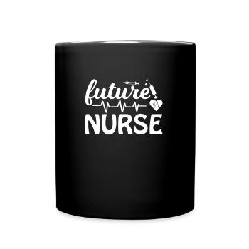 Zukünftige Krankenschwester - Tasse einfarbig - Schwarz - Vorne