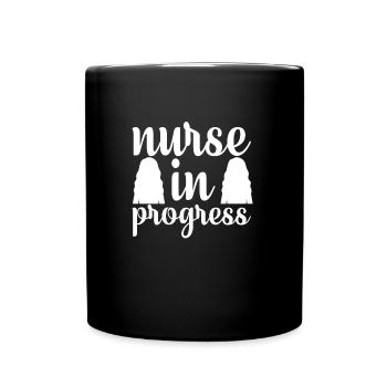 Infirmière au travail - Mug uni - noir - Devant