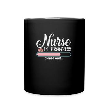 Infirmière au travail - Mug uni - noir - Devant