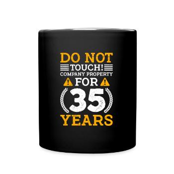 Service anniversary 35 years of work colleague - Full Colour Mug - black - Front
