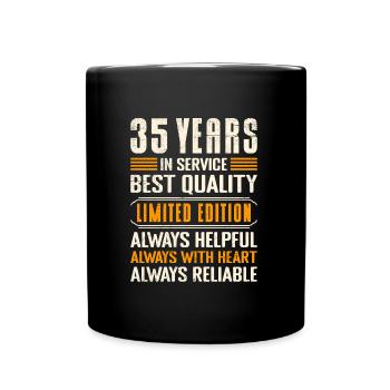 Service anniversary 35 years of work Company anniversary - Full Colour Mug - black - Front