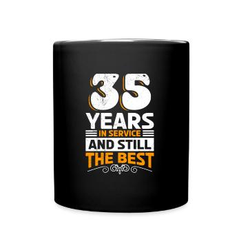 Service anniversary 35 years Company anniversary Work - Full Colour Mug - black - Front
