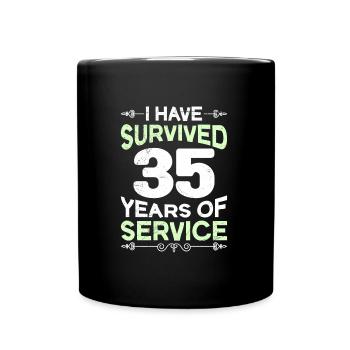 35 years of work 30 years of service anniversary - Full Colour Mug - black - Front