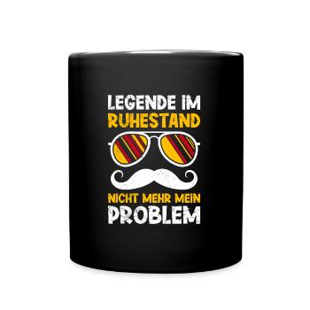 Legende im Ruhestand Arbeitskollege - Tasse einfarbig - Schwarz - Vorne