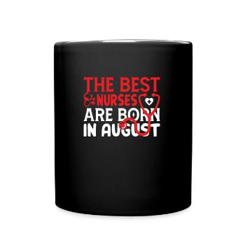 Infirmière née en août - Mug uni - noir - Devant