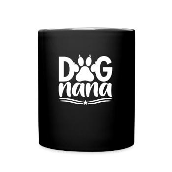 Chiens Grand-mère - Mug uni - noir - Devant