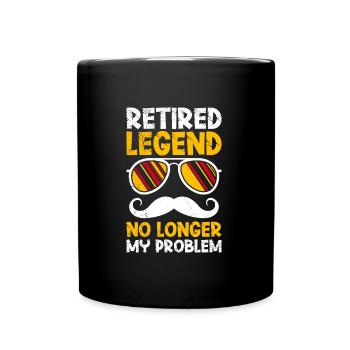 Legende im Ruhestand Arbeitskollege - Tasse einfarbig - Schwarz - Vorne