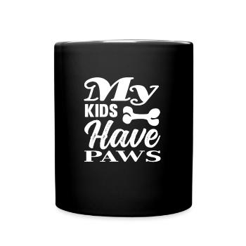 Mes enfants ont des pattes - Mug uni - noir - Devant