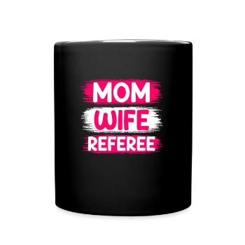Maman Femme Arbitre Maman Femme Arbitre - Mug uni - noir - Devant