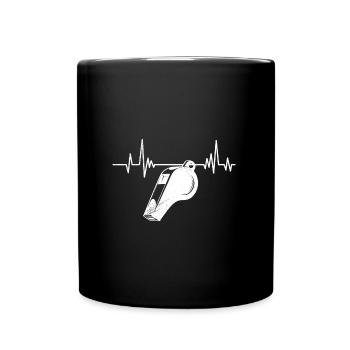 Referee Heartbeat - Full Colour Mug - black - Front
