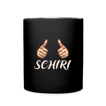 Schiri Schiedsrichter - Tasse einfarbig - Schwarz - Vorne
