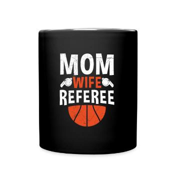 Maman Femme Arbitre Arbitre Dames - Mug uni - noir - Devant