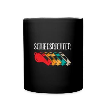 Schiedsrichter Evolution Schiri - Tasse einfarbig - Schwarz - Vorne