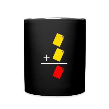 Arbitre Mathématiques Carton jaune carton rouge - Mug uni - noir - Devant