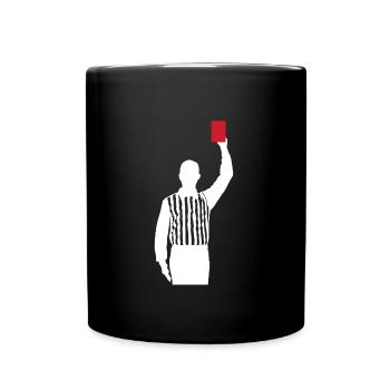Carton rouge de l’arbitre Shiri faute - Mug uni - noir - Devant