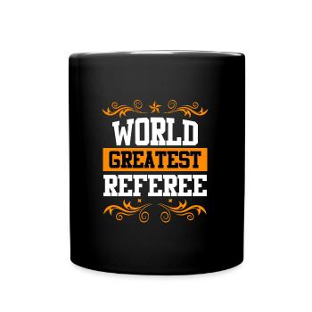 Weltbester Schiedsrichter - Tasse einfarbig - Schwarz - Vorne