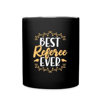 Bester SChiedsrichter - Tasse einfarbig - Schwarz - Vorne