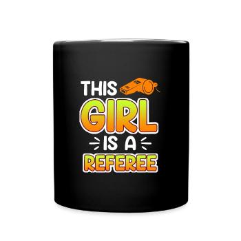 Arbitre féminine Schiri - Mug uni - noir - Devant