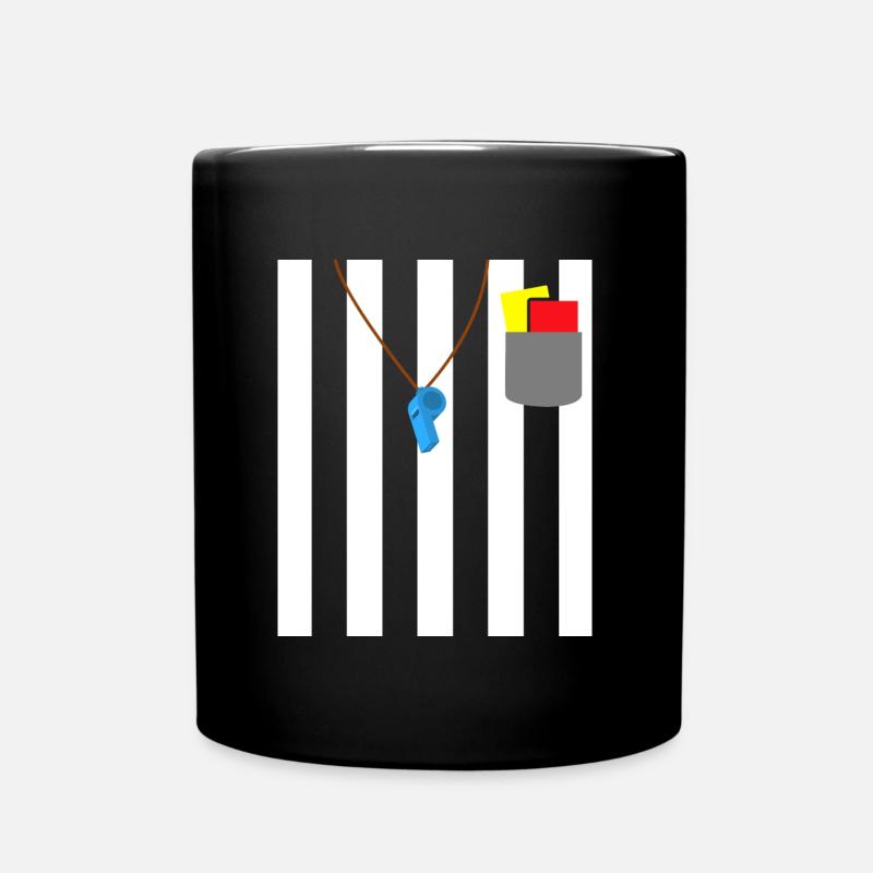 Schiedsrichter Outfit Motto Party Schiri - Tasse einfarbig - Schwarz